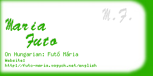 maria futo business card