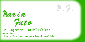 maria futo business card